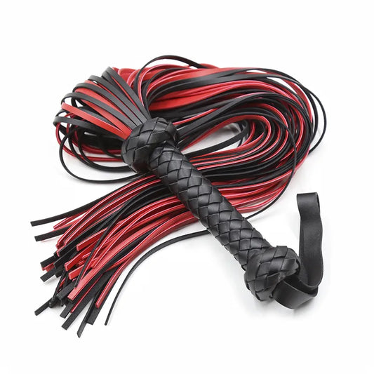 Black & Red PU Leather Flogger